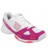کفش ورزشی زنانه مخصوص تنیس ویلسون مدل Wilson Rush Evo Women's Tennis Shoes White/Fiesta Pink/Neon Red