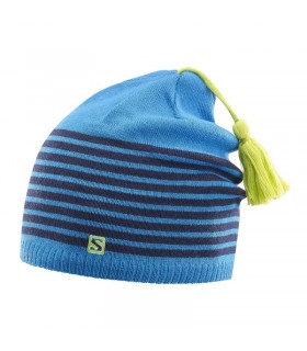 blue and green beanie