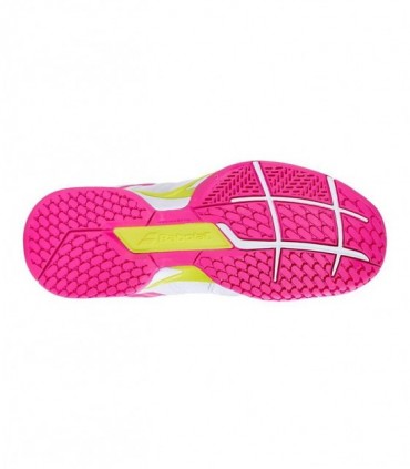 کفش تنیس زنانه بابولات مدل  Propulse Blast All Court White/Red Rose