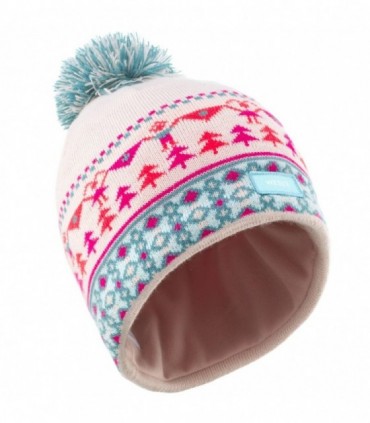 کلاه بافتنی گرم بچگانه مارک ودز صورتی رنگ مخصوص کوهنوردی و اسکی