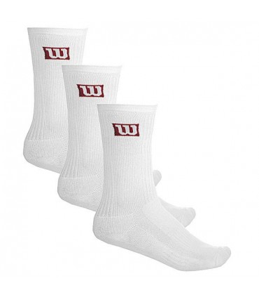 پک 3 تایی جوراب تنیس مردانه ویلسون مدل Wilson Crew White 3 Pair Socks